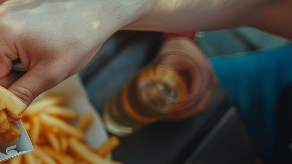 friends sharing french fries