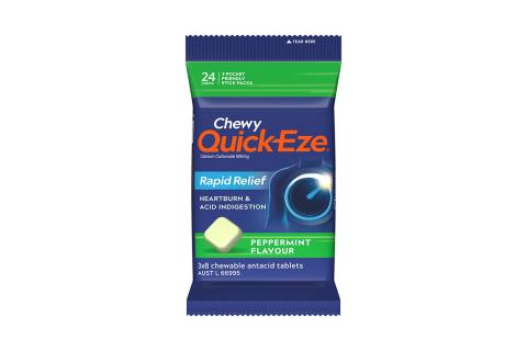 Product image showing the front of pack of QUICK_EZE Peppermint Multi pack