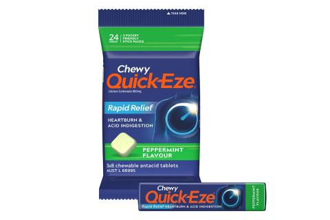 Product image showing what's included in a of pack of QUICK_EZE Peppermint Multi pack