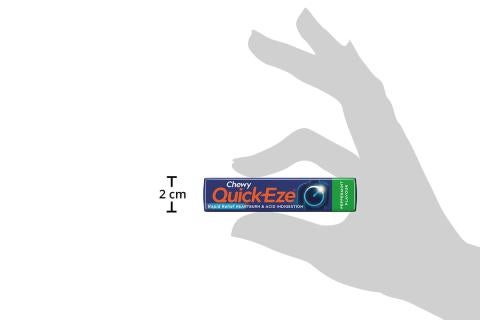 Product image showing the size of pack of QUICK_EZE Peppermint stick